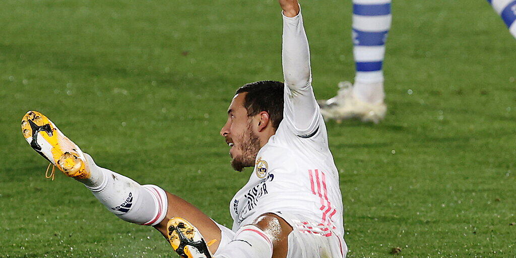 Real Madrids Stürmer Eden Hazard ist wieder verletzt - diesmal am Oberschenkel Real Madrids Stürmer Eden Hazard ist wieder verletzt - diesmal am Oberschenkel