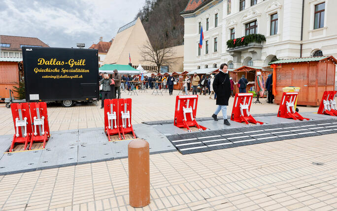 Weihnachtsmarkt, Vaduz, Liechtenstein.
