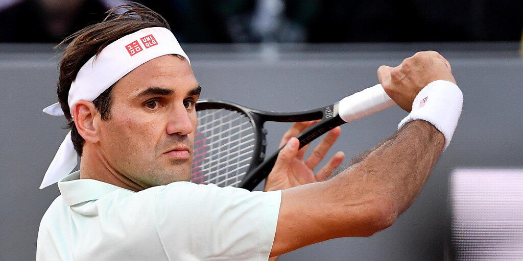 Das Bein zwickt: Roger Federer kann in Rom nicht zum Viertelfinalspiel gegen den Griechen Stefanos Tsitsipas antreten