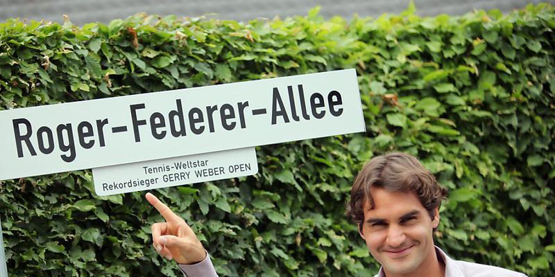 Roger Federer - hier in Halle - erhält nun auch in Biel eine nach ihm benannte Strasse
