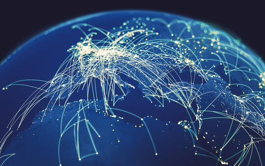 Global Connections (World map texture credits to NASA)