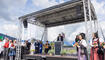 Feierlichkeiten zum Jubiläum bei der alten Rheinbrücke Vaduz–Sevelen