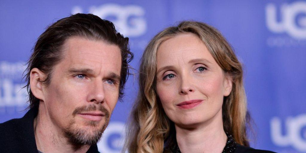 Julie Delpy - hier mit ihrem langjährigen Filmpartner Ethan Hawke - erhält die Auszeichnung "Europäischer Beitrag zum Weltkino" des European Film Awards. (Archivbild)