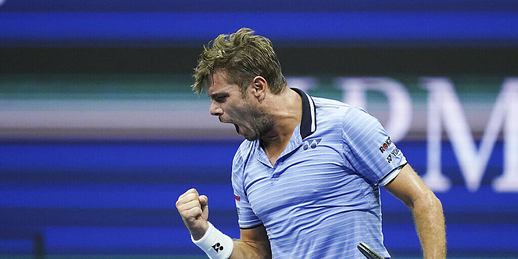 Wawrinka on Fire: Der Schweizer führte im US-Open-Achtelfinal gegen den Titelverteidiger Novak Djokovic mit 2:0 Sätzen, ehe dieser aufgab