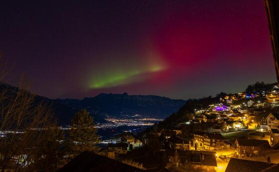 So sch&ouml;n waren die Nordlichter &uuml;ber Liechtenstein (19.01.2026)