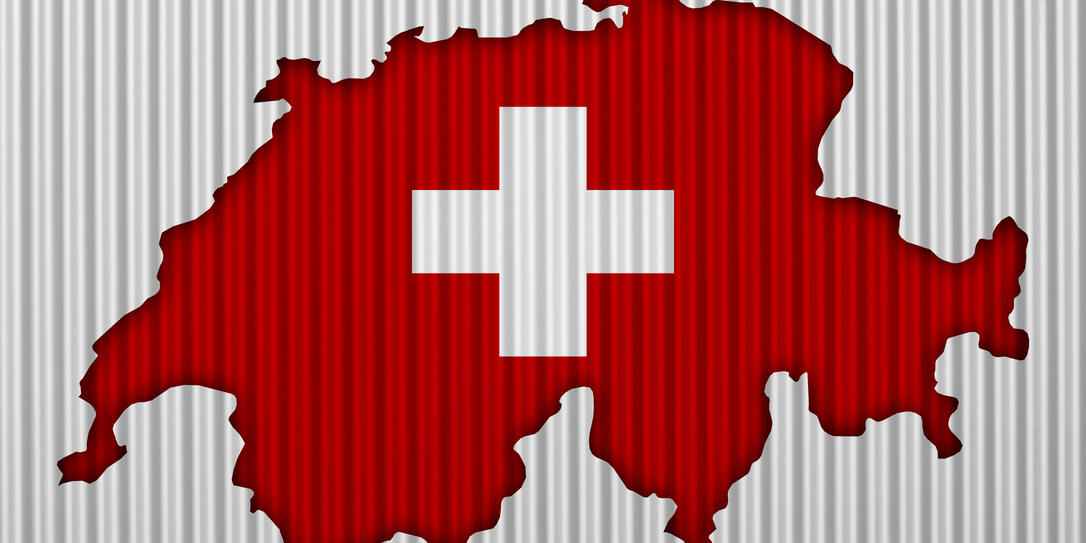Textured map of Switzerland in nice colors