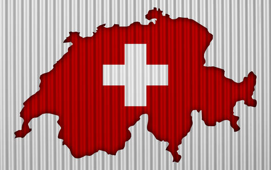 Textured map of Switzerland  in nice colors