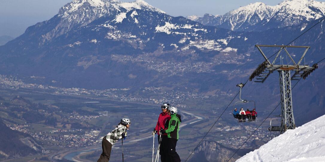 SKIFAHRER, SESSELLIFT, RHEINTAL, PIZOL, WANGS PIZOL, SKIGEBIET PIZOL,