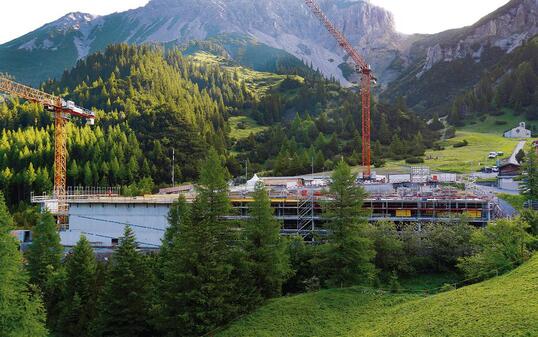 Baustelle Parkhaus Malbun