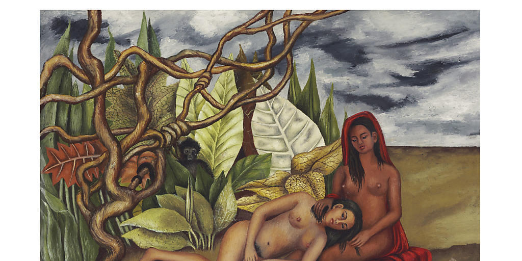 Frida Kahlos "Dos desnudos en el bosque (La tierra misma)," erzielte am Donnerstag bei einer Auktion den Rekordpreis von acht Millionen Dollar. Frida Kahlos "Dos desnudos en el bosque (La tierra misma)," erzielte am Donnerstag bei einer Auktion den Rekordpreis von acht Millionen Dollar.