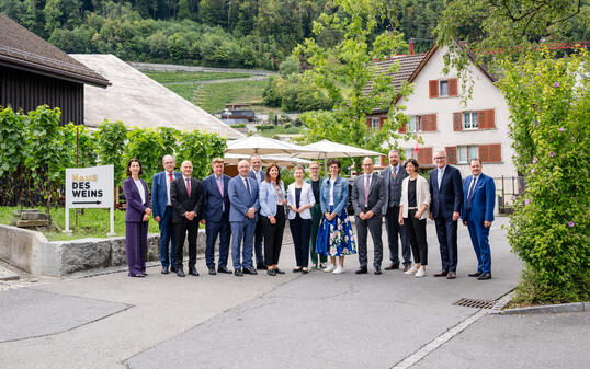 Besuch Regierung FL bei Regierung SG, in Berneck