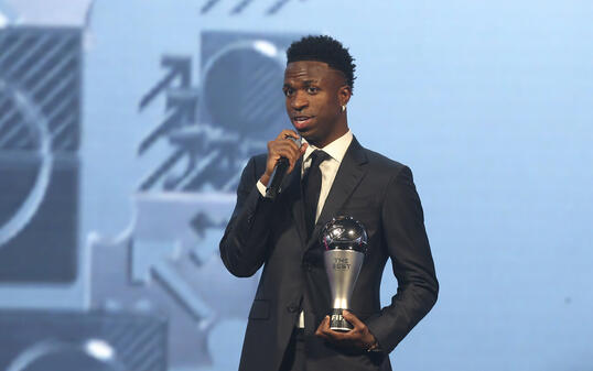 Der Fifa-Weltfussballer des Jahres: Vinícius Júnior. Naticaptain Nicolas Hasler sah den Brasilianer auf Rang 3.