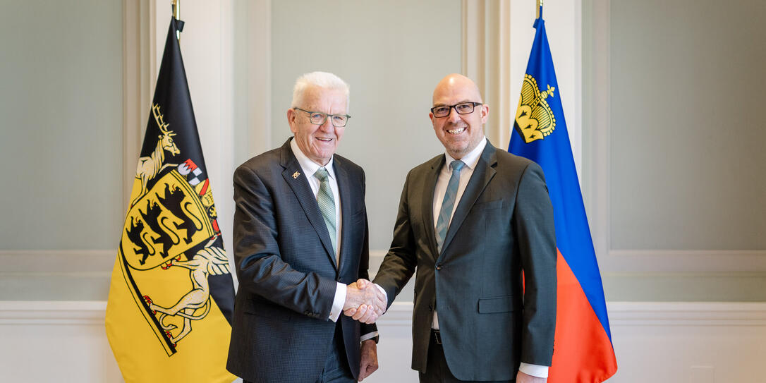 Besuch Winfried Kretschmann (MPr Baden-Württemberg) im Fürsten