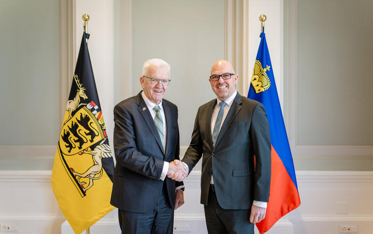 Besuch Winfried Kretschmann (MPr Baden-Württemberg) im Fürsten