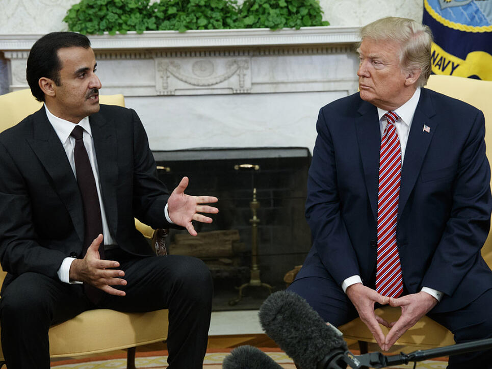 US-Präsident Donald Trump und der Emir von Katar, Tamim bin Hamad Al Thani, am Dienstag im Weissen Haus.