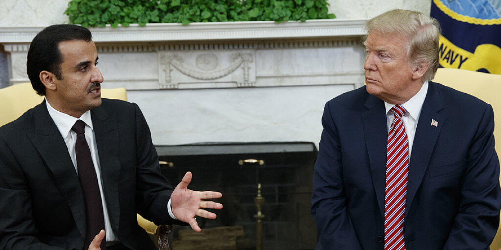 US-Präsident Donald Trump und der Emir von Katar, Tamim bin Hamad Al Thani, am Dienstag im Weissen Haus.