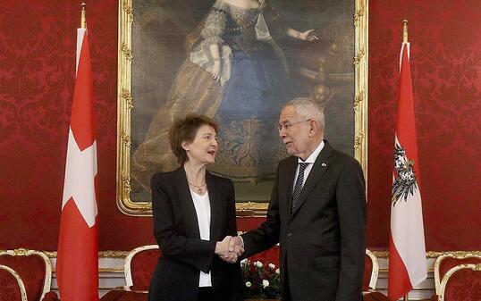 Bundespräsidentin Simonetta Sommaruga trifft den österreichischen Bundespräsidenten Alexander Van der Bellen.