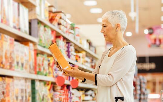 Mature Woman Groceries Shopping.