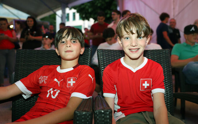 WM-Meile Rathausplatz Vaduz Spiel Schweiz-Katar