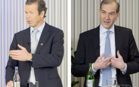Liessen das Jahr 2020 Revue passieren: LGT-Chairman Prinz Max (l.) und LGT-Private-Banking-CEO Olivier de Perregaux.