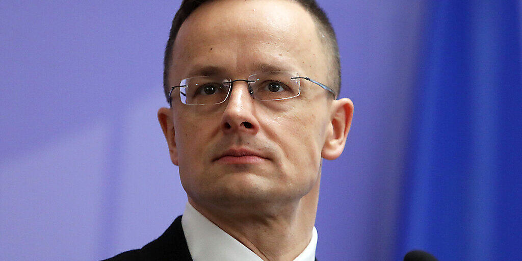 FILED - Ungarns Außenminister Peter Szijjarto nimmt an einer Pressekonferenz teil. Photo: -/Ukrinform/dpa FILED - Ungarns Außenminister Peter Szijjarto nimmt an einer Pressekonferenz teil. Photo: -/Ukrinform/dpa