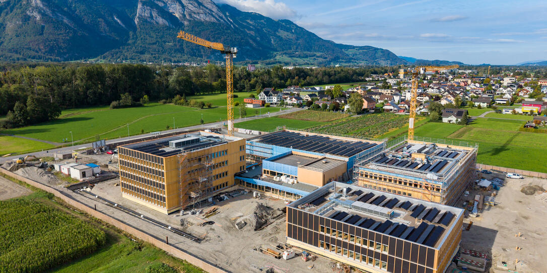 Baustellenbesichtigung, SZU II in Ruggell