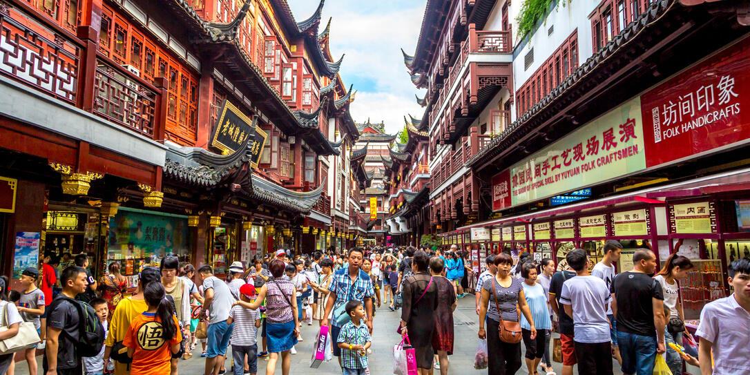 Local and tourists enjoying China Local and tourists enjoying China